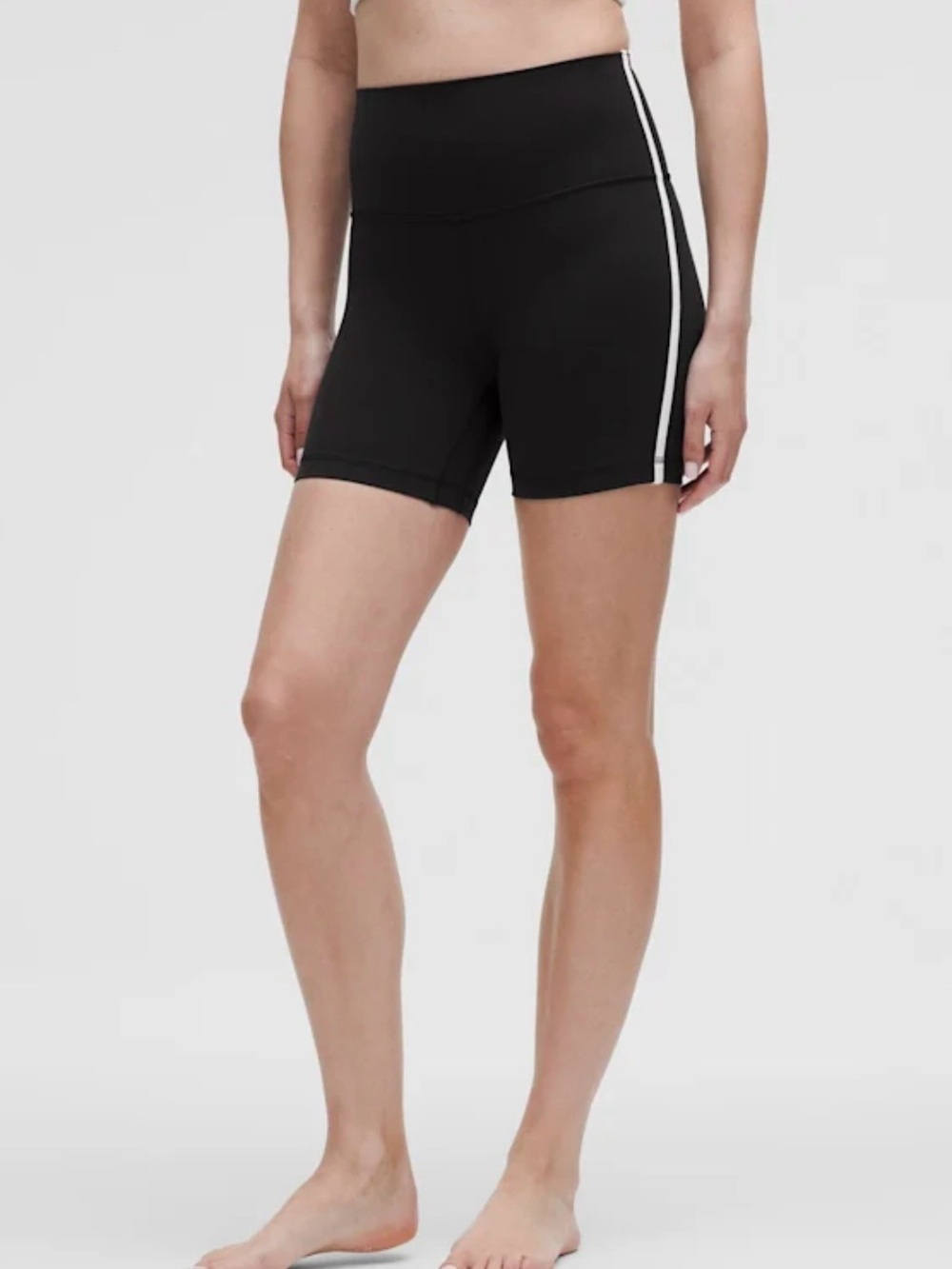 Lululemon Off-White Align Side-Stripe Short 6” Size 12 NWT